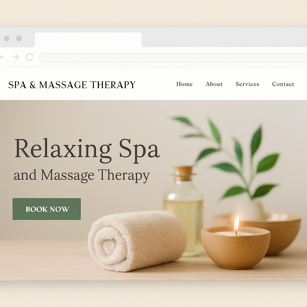 Aperçu du site web réalisé pour un institut de massage et spa